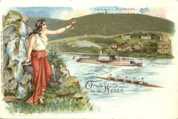 Hameln - Gruss Von Der Weser - Litho - Hameln (Pyrmont)