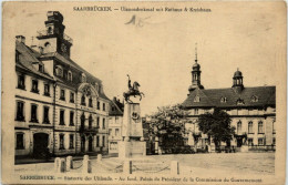 Saarbrücken - Ulanendenkmal Mit Rathaus - Saarbruecken