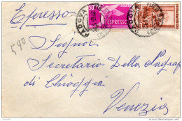 1953  LETTERA ESPRESSO  CON ANNULLO  PADOVA - Express/pneumatic Mail