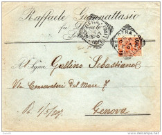 1907 LETTERA INTESTATA CON ANNULLO SOLOFRA AVELLINO - Poststempel