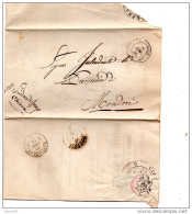 1854  LETTERA CON ANNULLO  MONDOVI CUNEO + SAVIGLIANO - ...-1850 Préphilatélie