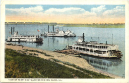 Cairo Ill - Ferry Boats And Ohio River - Altri & Non Classificati