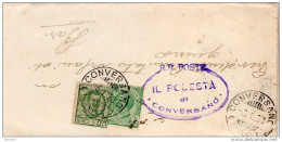 1923   LETTERA CON ANNULLO  CONVERSANO BARI AFFRANCATURA MISTA - Marcophilie