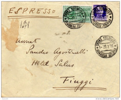 1937  LETTERA ESPRESSO  INTESTATA HOTEL FLORENCE CON ANNULLO FIRENZE  + MESS. MILANO - ROMA - Express Mail