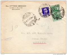 1941  LETTERA ESPRESSO   CON ANNULLO  BOLOGNA + AREZZO - Exprespost