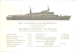 MS Wappen Von Hamburg - Stempel Stapellauf - Steamers