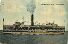 Str. G. A. Boeckling - Cedar Point, Route - Steamers