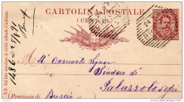 1891 CARTOLINA CON ANNULLO BRESCIA - Entiers Postaux