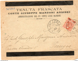 1906 LETTERA INTESTATA TENUTA FRASCATA CON ANNULLO LAVEZZOLA RAVENNA - Storia Postale