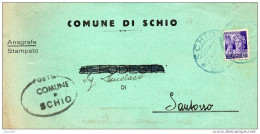1945 LETTERA CON ANNULLO SCHIO  VICENZA - Marcofilie
