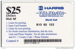 ANGOLA - Harris/Teledata International Remote Memory Card $25(used By U.N. Personnei In Angola), Used - Angola