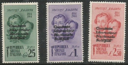 1945 Fratelli Bandiera Serie Cpl 3v ** MNH Soprastampati CLN Bologna - Comité De Libération Nationale (CLN)