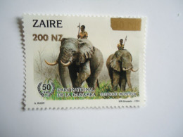 ZAIRE MNH   ANIMALS 1993  ELEPHANTS  OVERPRINT - Other & Unclassified