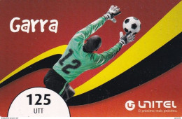 ANGOLA - Football, Unitel Recharge Card 125 Units, Exp.date 31/12/12, Used - Angola