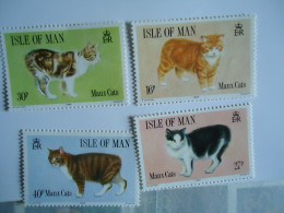 ISLE OF MAN   MNH   4  STAMPS    ANIMALS  CAT  CATS - Katten