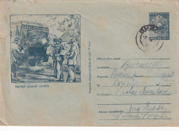 A24620 -  ADVERTISEMENT, MOBILE POSTAL AGENCY , 1957, USED, COVERS STATIONERY ROMANIA - Entiers Postaux