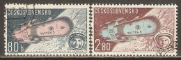 Czechoslovakia 1963 Mi# 1413-1414 Used - Vostok 5 And Vostok 6 / Space - Gebruikt