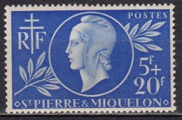 SAINT PIERRE ET MIQUELON 1944 - AYUDA FRANCESA - ENTRAIDE FRANCAISE - YVERT 314* - Unused Stamps