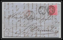 35319 N°16 Victoria 4p Rose London St Etienne France 1861 Cachet 74 Lettre Cover Grande Bretagne England - Lettres & Documents