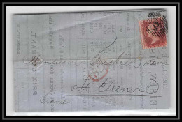 35913 N°26 Victoria London St Etienne France 1865 Lettre Cover Grande Bretagne England - Cartas & Documentos