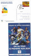 2004 Jeux Olympiques D'Athènes: Athlétisme Sur Carte De L'équipe De France Olympique - Verano 2004: Atenas