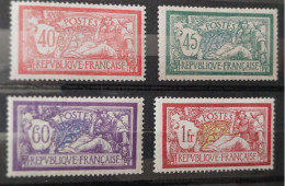 1900-1907 / Type Merson  - N° 119, 121, 143, 144 (Y&T) - NSC, Bon Centrage. - Neufs