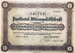 Autriche: Villach 1932: Un Action: Parkhotel Aktiengesellschaft 20 Schilling - Toerisme