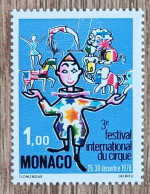 Monaco - YT N°1078 - 3e Festival International Du Cirque De Monte Carlo - 1976 - Neuf - Nuevos