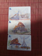 3 Phonecards Thailand Used - Tailandia