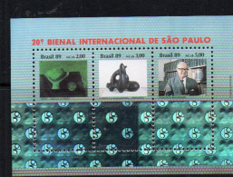 BRAZIL - 1989 - SAO PAULO  ART EXHIBITION / HOLOGRAM SOUVENIR  SHEET MINT NEVER HINGED - Ongebruikt