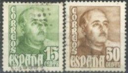 SPAIN, 1948/49, GENERAL FRANCO STAMPS SET OF 2, # 752, &765, USED. - Gebraucht