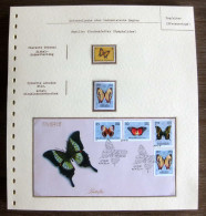 54705 Inde India Fdc 1981 Indonésie Indonesia Papillons Papillon Schmetterlinge Butterfly Butterflies Neufs ** MNH - Papillons