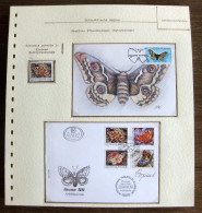 54613 Yougoslavie Yugoslavia Roumanie Fdc 1986 Papillons Maximum Schmetterlinge Butterfly Butterflies Neufs ** MNH - Vlinders