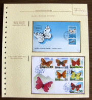 54448 Israel Tabs Maximum Corée Korea Fdc 1991 Papillons Papillon Schmetterlinge Butterfly Butterflies Neufs ** MNH - Papillons