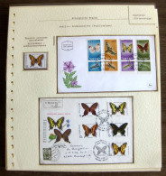 54371 Israel Tabs Fdc Russie Russia Urss 1987 1986 Papillons Schmetterlinge Butterfly Butterflies Neufs ** MNH - Vlinders