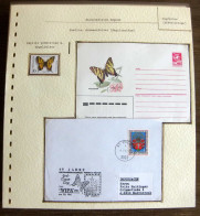 54352 Autriche Austria Fdc Russie Russia Stationery Papillons Schmetterlinge Butterfly Butterflies Neufs ** MNH - Papillons