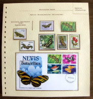 54264 Nevis Fdc Kitts Anguilla Papillons Papillon Schmetterlinge Butterfly Butterflies Neufs ** MNH - Papillons