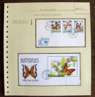 54238 Antigua Fdc Cuba 1991 Papillons Papillon Schmetterlinge Butterfly Butterflies Neufs ** MNH - Schmetterlinge