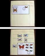 54262 Nevis Fdc 2 Pages Papillons Papillon Schmetterlinge Butterfly Butterflies Neufs ** MNH - Vlinders