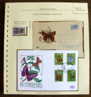54169 Russie Russia Entier Stationery Fdc Great Britain Papillons Schmetterlinge Butterfly Butterflies Neufs ** MNH - Schmetterlinge