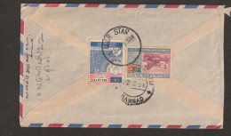 Malaya 1958 Malaya Stamp Combined Used From Malaya To India Cover (L5) - Other & Unclassified