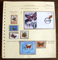 54069 Mongolie (Mongolia) Jersey Fdc Grenada Papillons Papillon Schmetterlinge Butterfly Butterflies Neufs ** MNH - Papillons