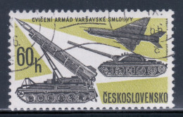 Czechoslovakia 1966 Mi# 1646 Used - Missile Carrier, Tank And Jet Plane MiG-21 / Space - Europe