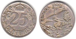 25 Centimos 1925 - Spanien King Alfonso XIII (1886 - 1941)     (31730 - Sonstige & Ohne Zuordnung