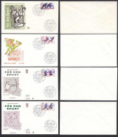 4 Stück FDC 1979 Berlin Und Bundesrepublik BRD Für Den Sport Mi. 596-97+1009-10  - Other & Unclassified