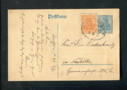 "DEUTSCHES REICH" Bahnpost-Stempel "BERLIN-SASSWITZ" Auf Postkarte (A1131) - Cartes Postales