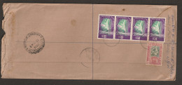 Malaya 1963 Malaya Stamp And Kedah Stamp Combined Used From Malaya To India Long Cover High Value Stamp(L7) - Kedah