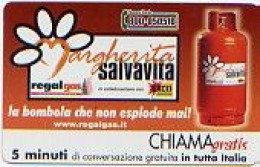 SCH 458 - Chiamagratis  Regalgas         5 Minuti          Tiratura   10.000 - Pubbliche Figurate Ordinarie