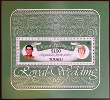 Tuvalu 1981 Royal Wedding Minisheet MNH - Tuvalu (fr. Elliceinseln)