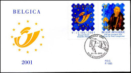 2901 - FDC - Belgica 2001 - François De Tassis #2 P1355 - 1991-2000